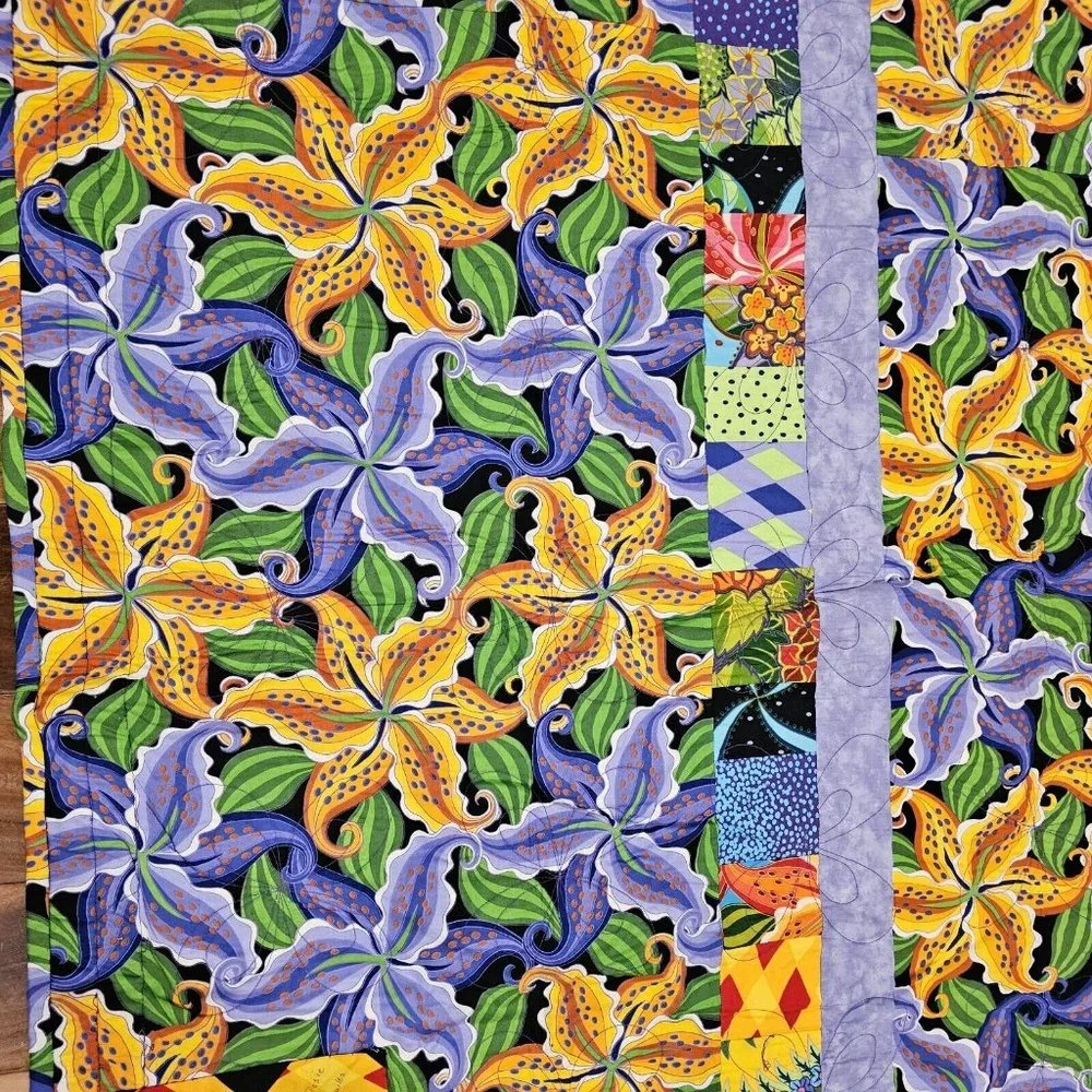 Colorful Maximalist Style Quilt Pick A‎ Posie Jan Sassman 44 X 61 Tapestry